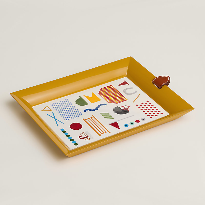 Atrium Saut Hermès letter tray - Yellow | Hermès USA